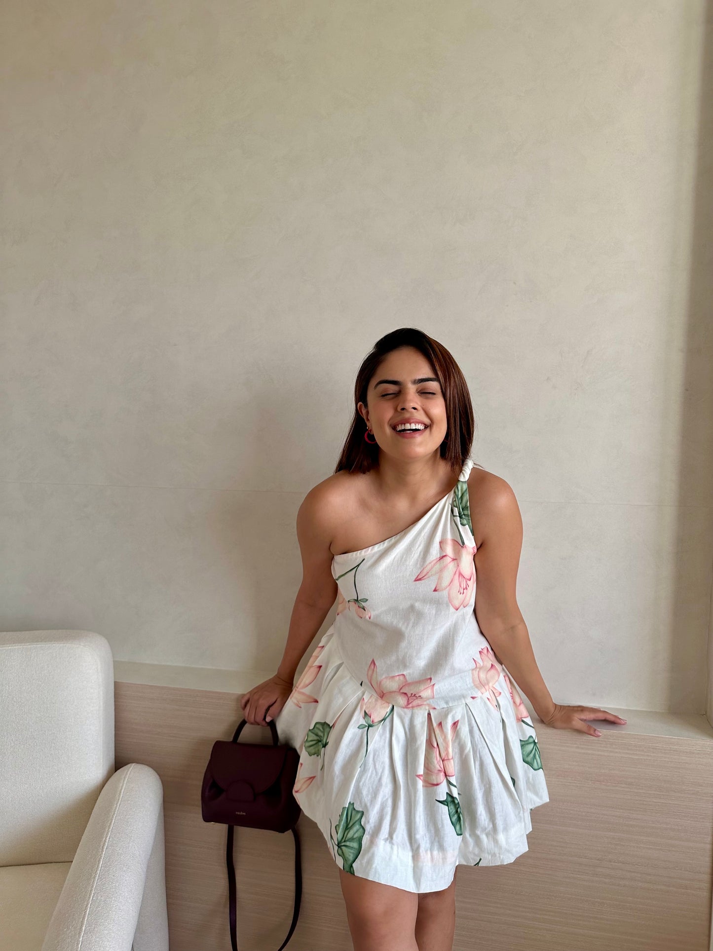 Lotus one shoulder dress