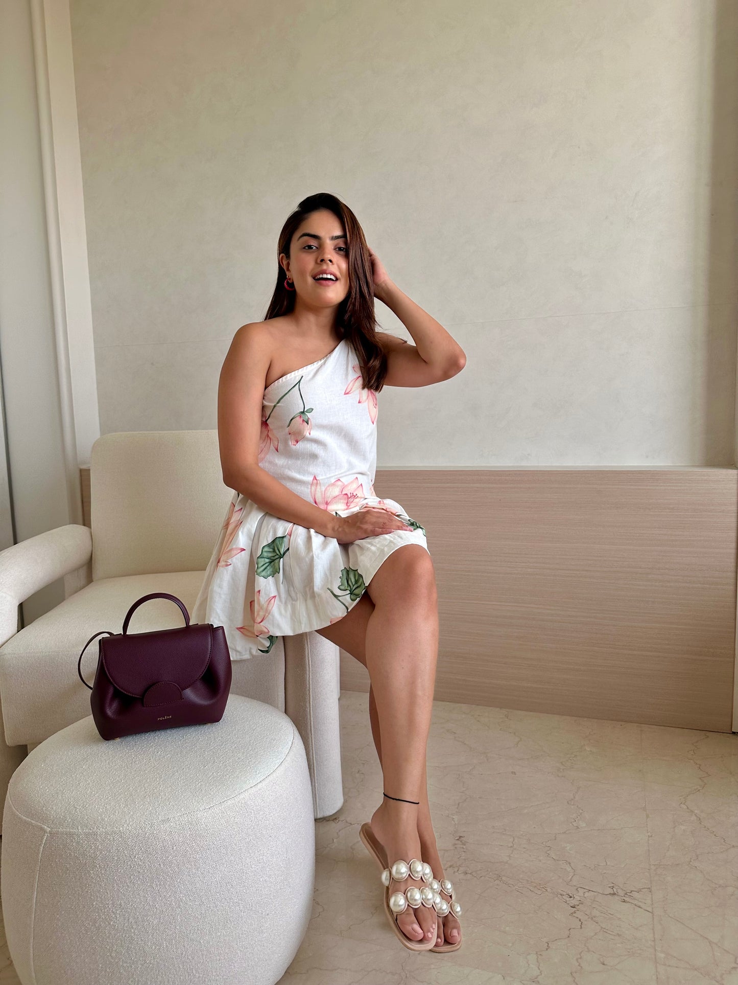 Lotus one shoulder dress
