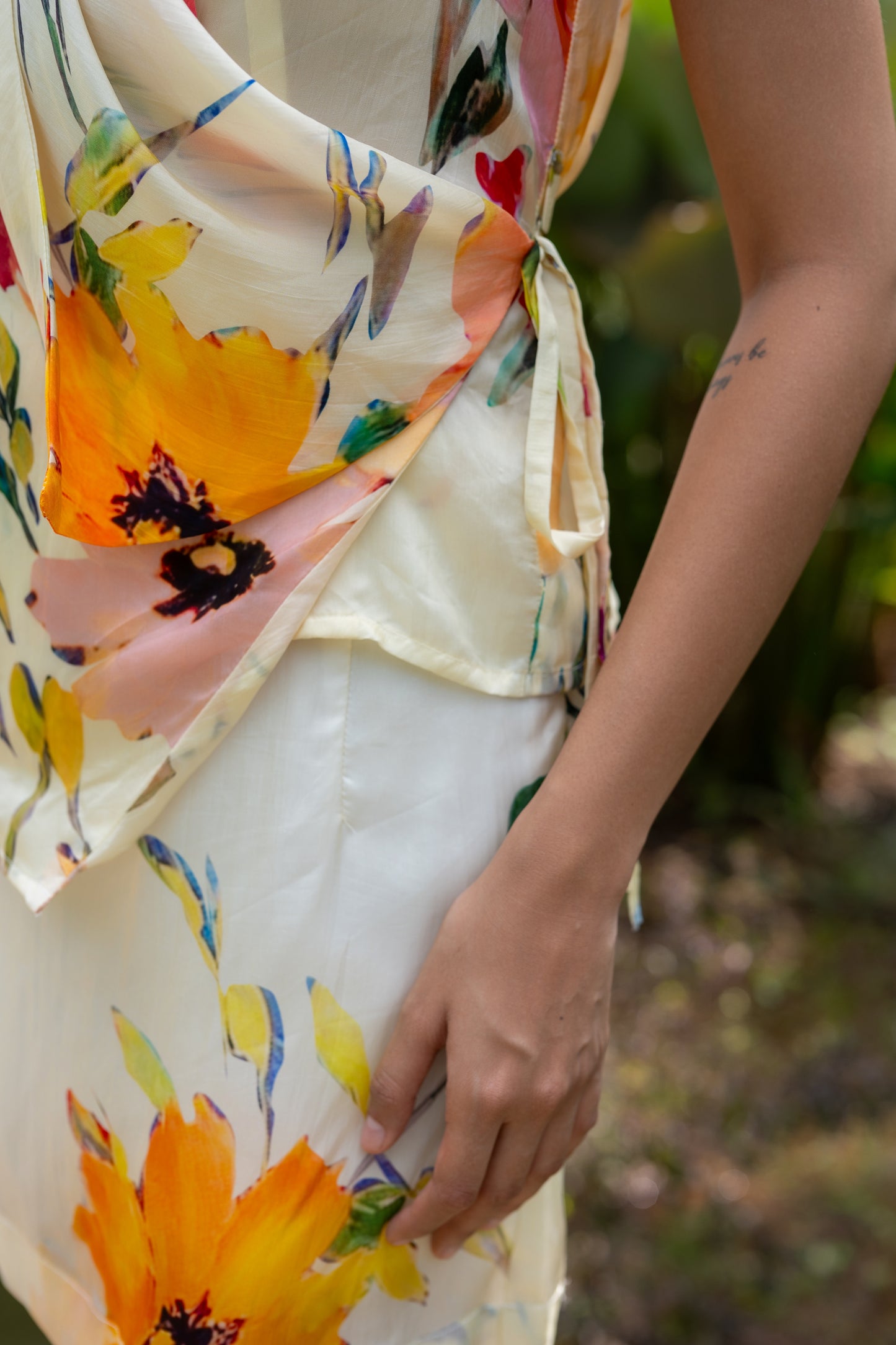 Fleur Wrap Top and Skirt
