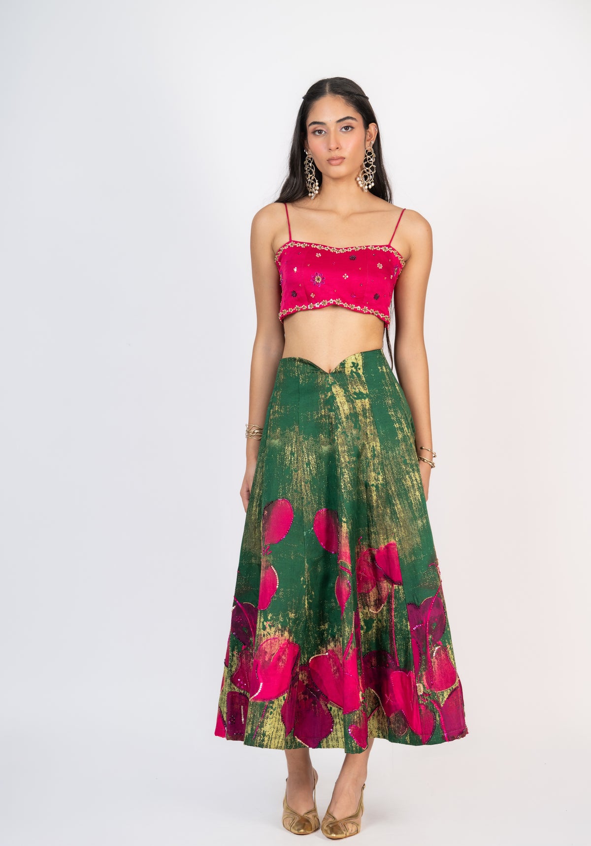 Gulaaboo V Cut Lehenga Set