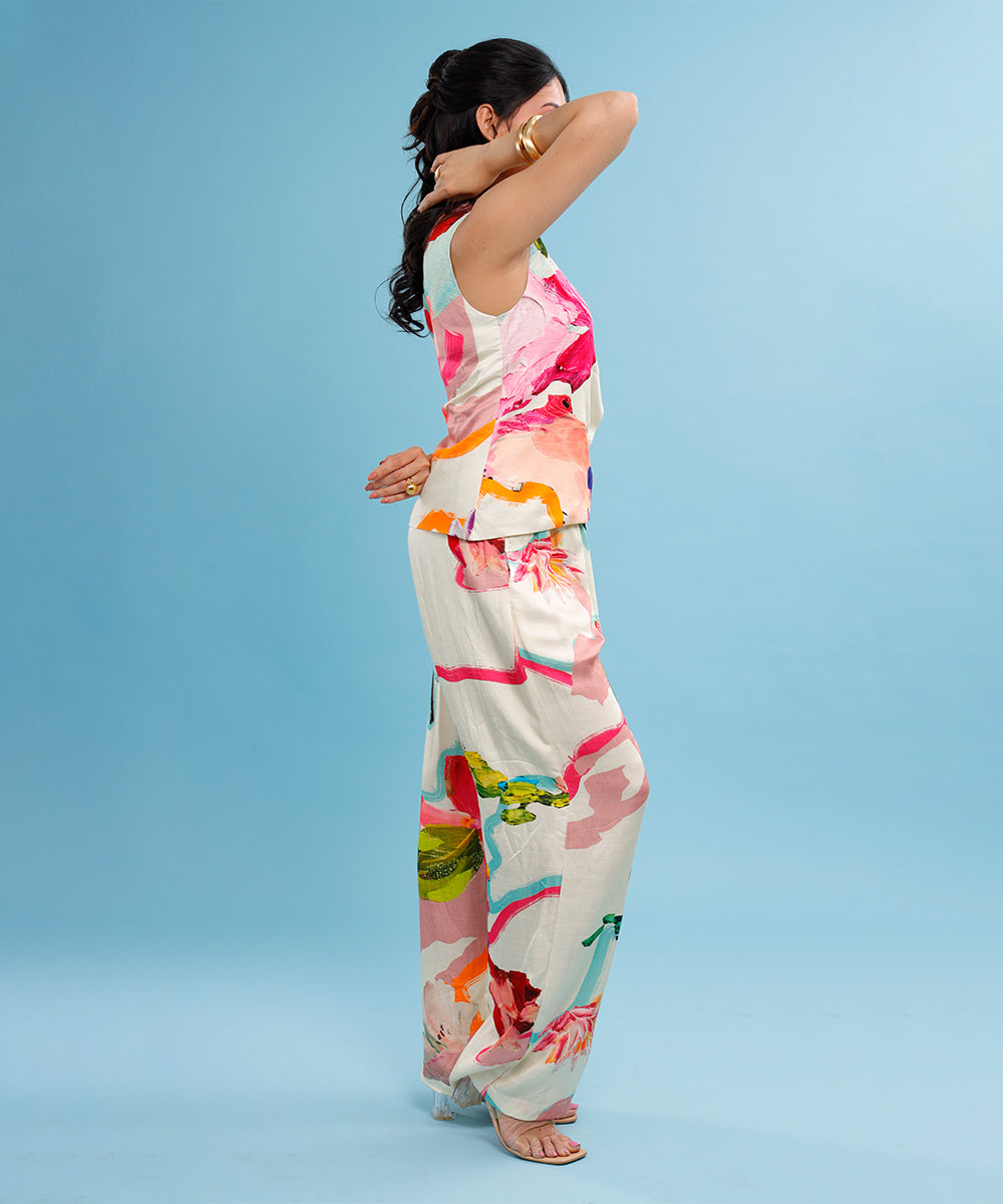 Sejal Agarwal in Nymphéa Waistcoat and Joggers