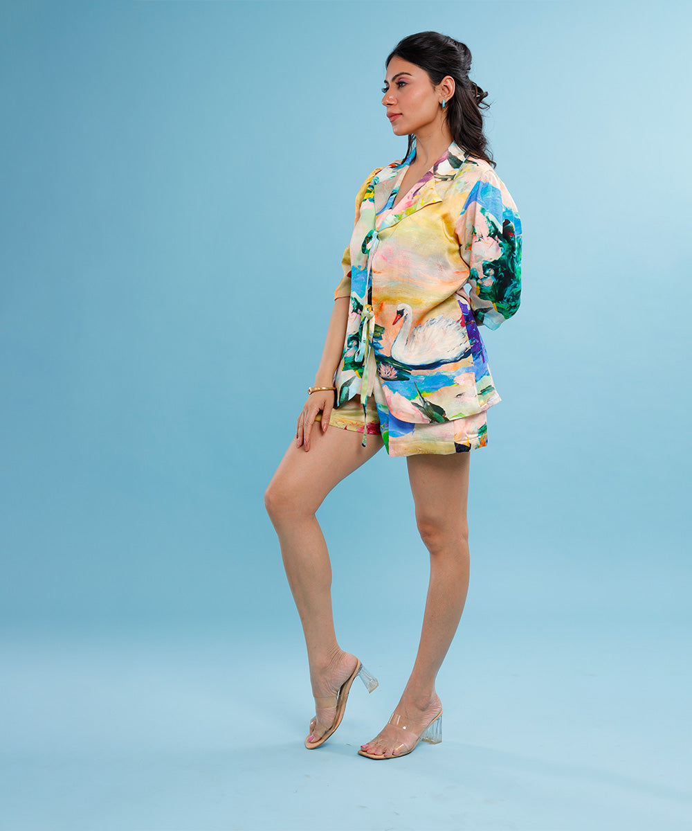 Kreesha Thakkar in Cyphéa Tie-up Shorts and Shirt