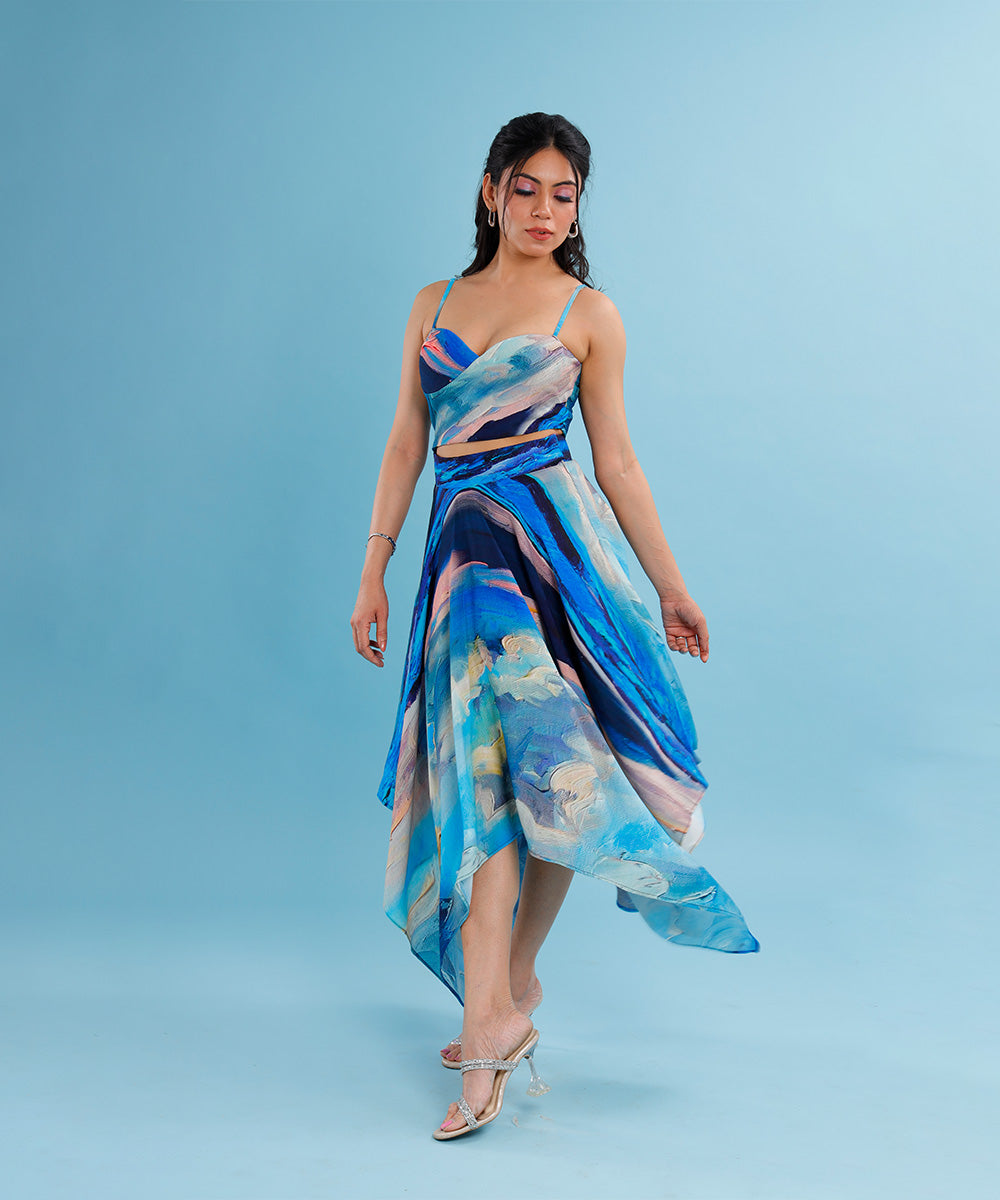 Celeste Bustier and Handkerchief Skirt