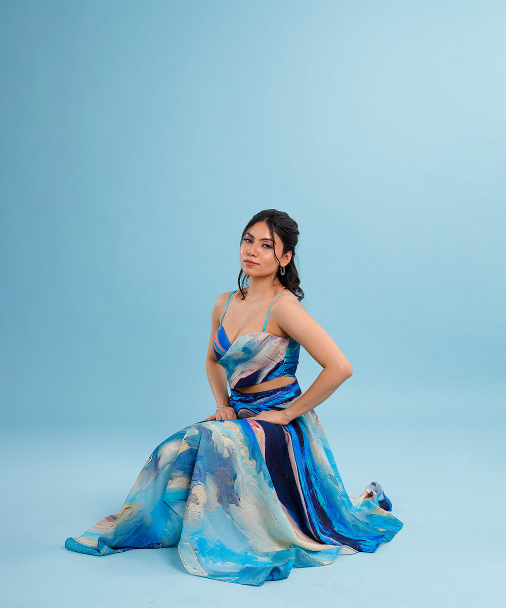 Natasha Shrotri in Celesté Bustier and Handkerchief Skirt