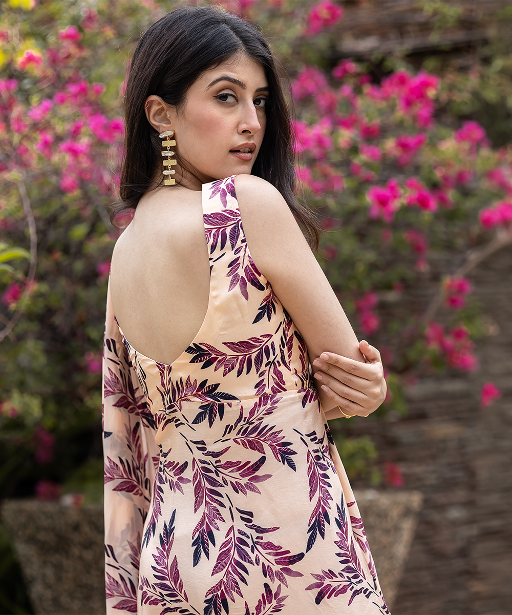 Foliage Saree Dress