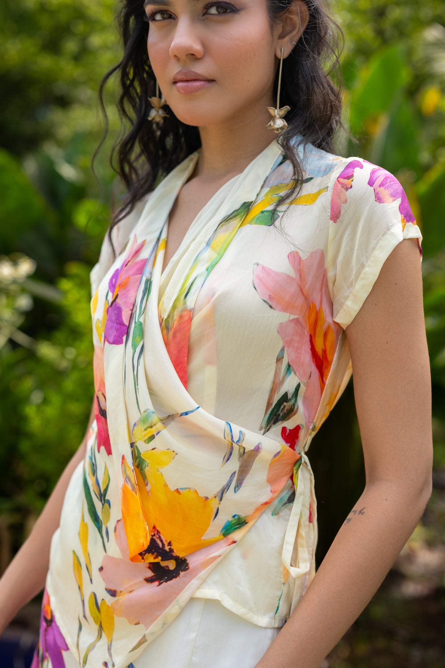 Fleur Wrap Top and Skirt