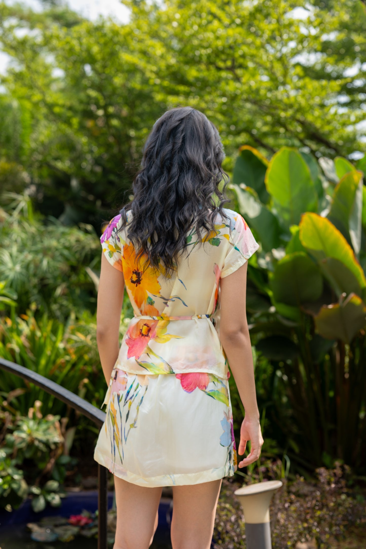 Fleur Wrap Top and Skirt