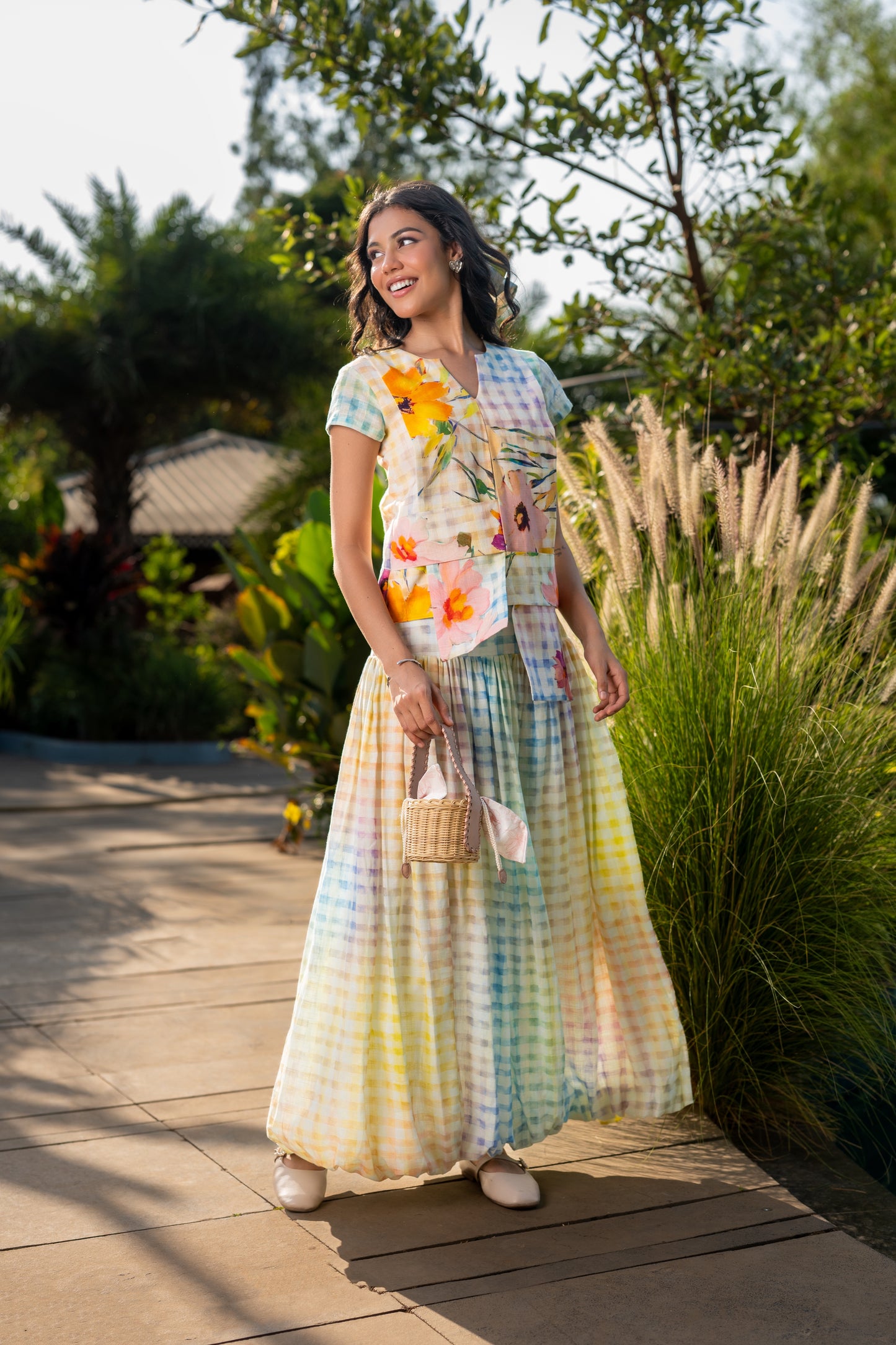 Picnic Puzzle Top and Bubble Skirt