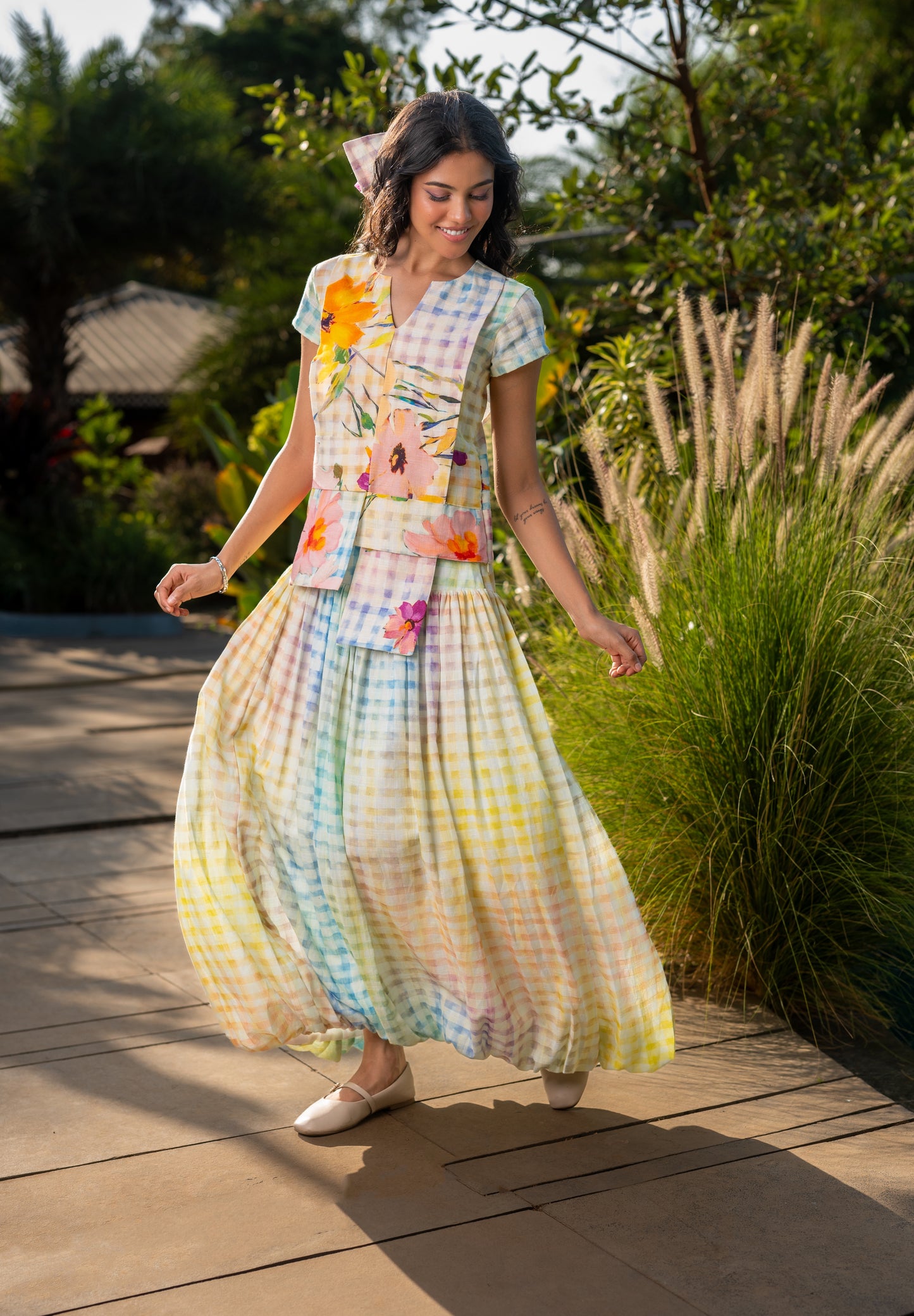 Picnic Puzzle Top and Bubble Skirt