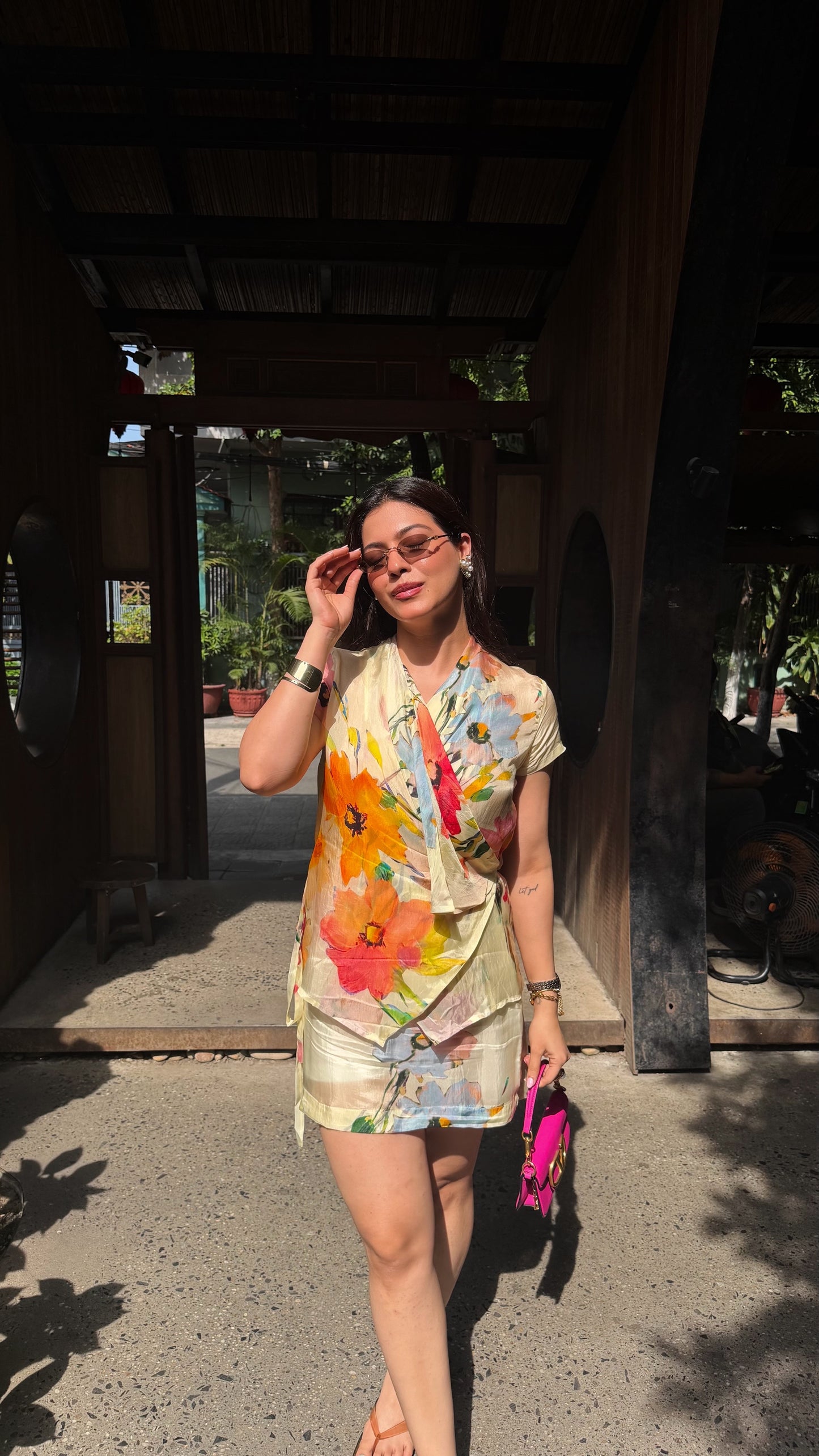 Disha Jethwani in Fleur Wrap Top and Skirt