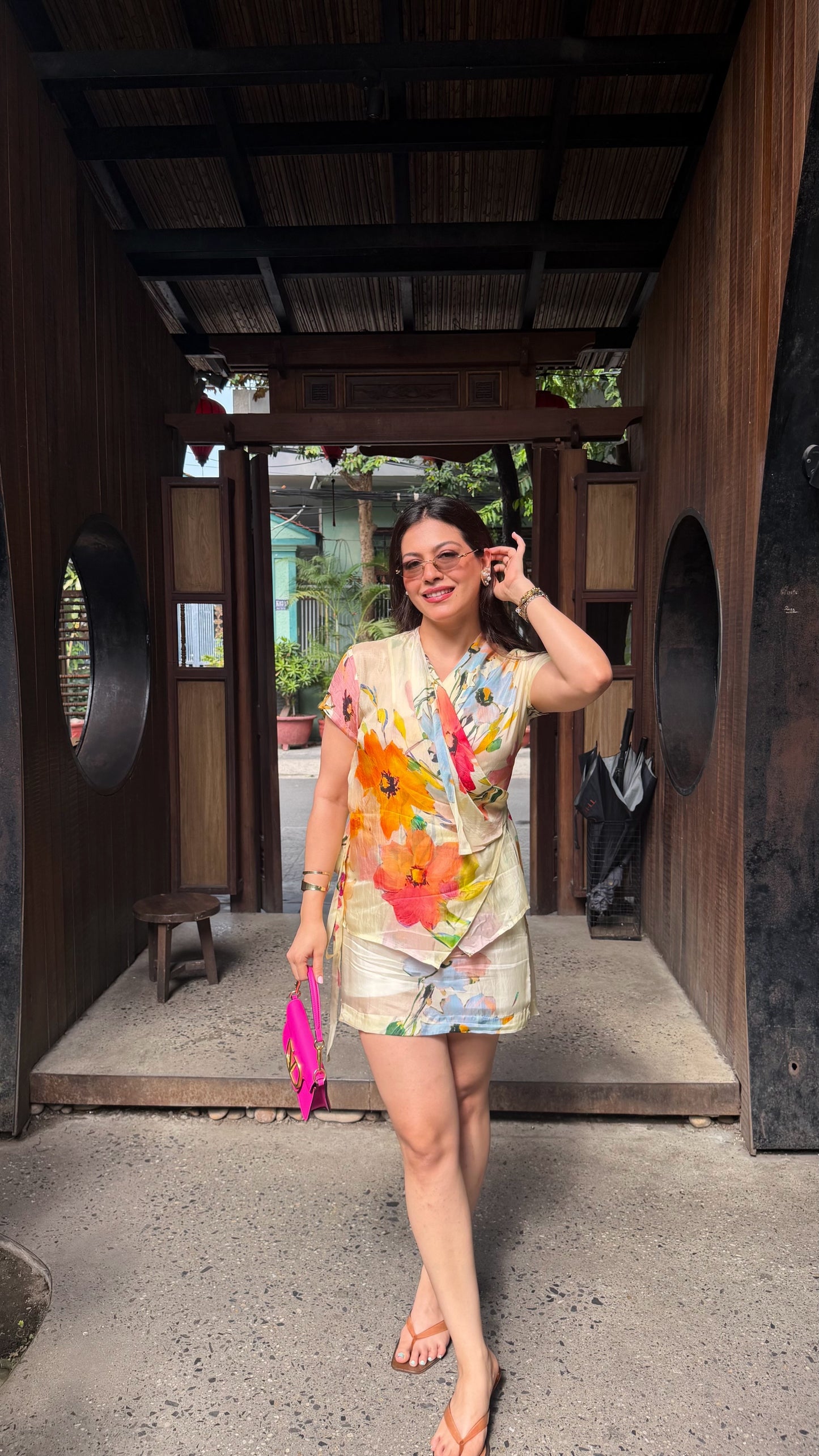 Disha Jethwani in Fleur Wrap Top and Skirt