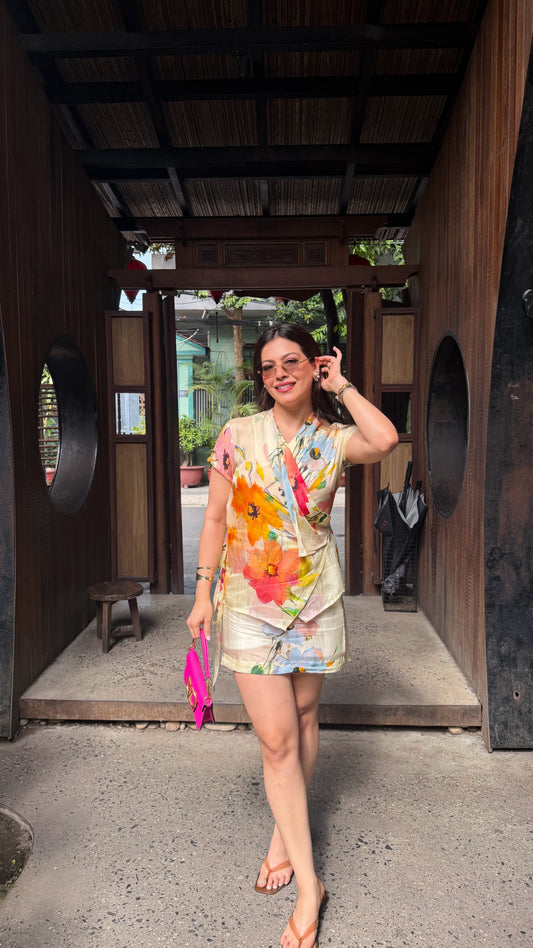 Disha Jethwani in Fleur Wrap Top and Skirt