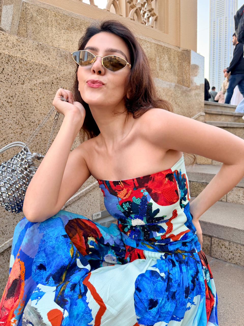 Meghna Sahijwani Bhattacharya in Parade Blanc Drop Waist Maxi Dress