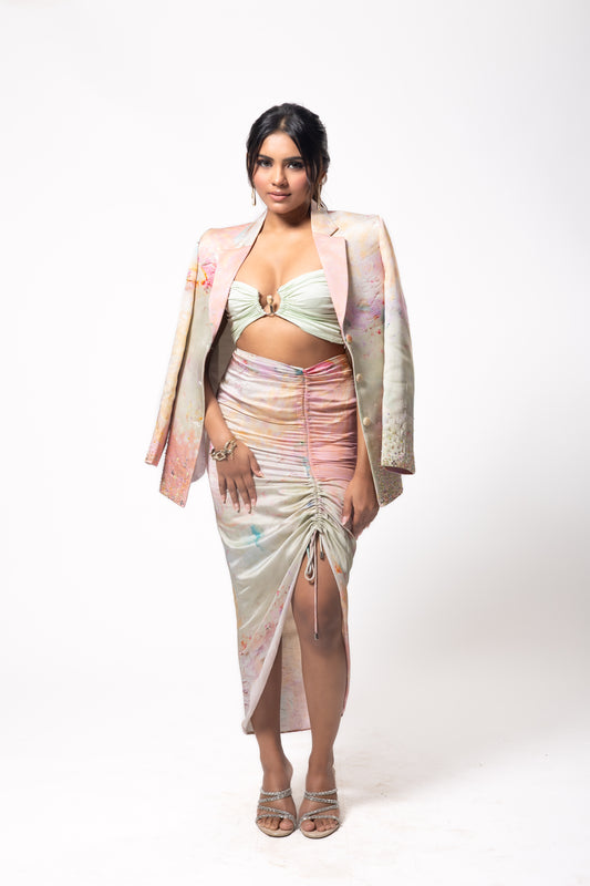 Aurora Blazer and Skirt Set