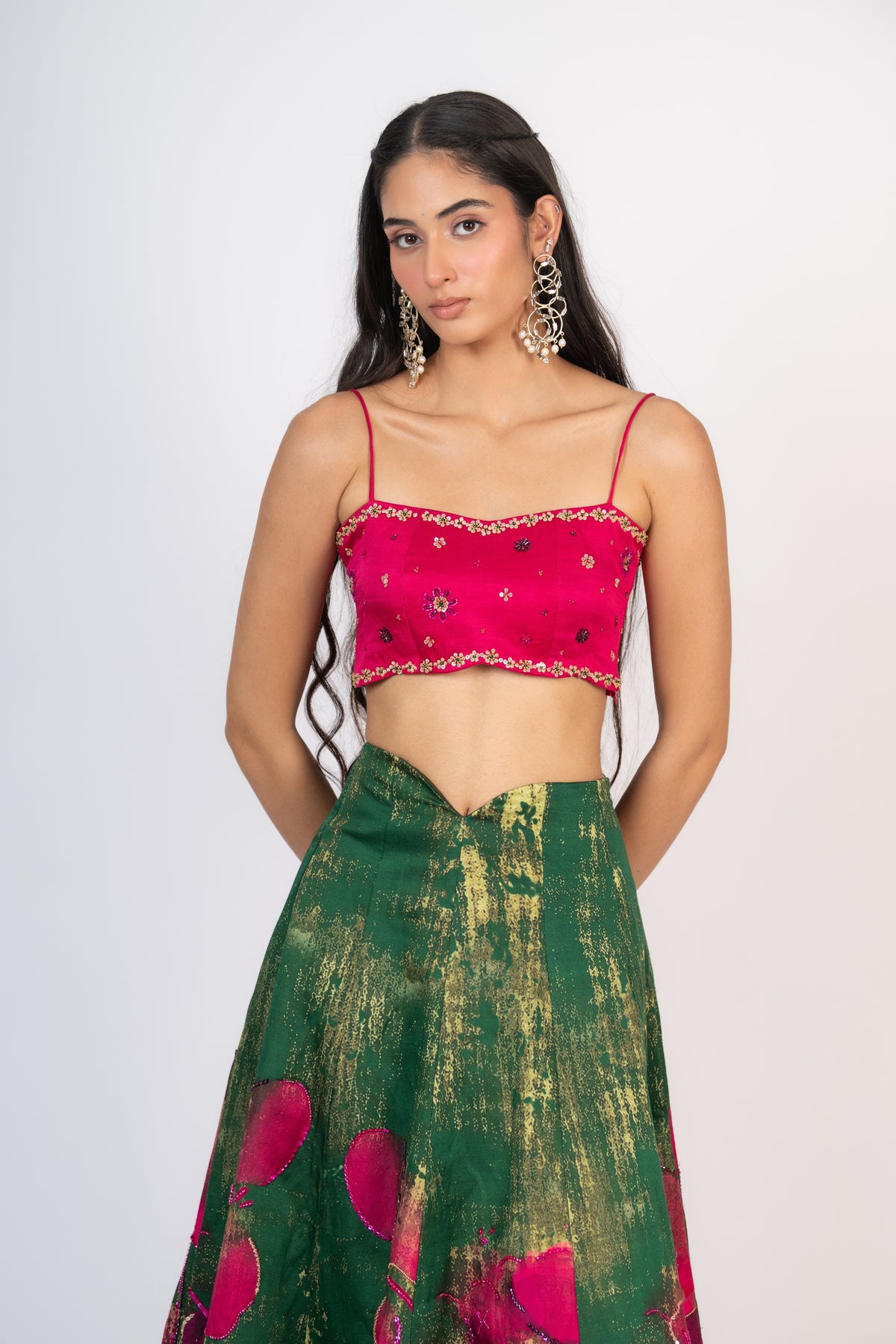 Gulaaboo V Cut Lehenga Set