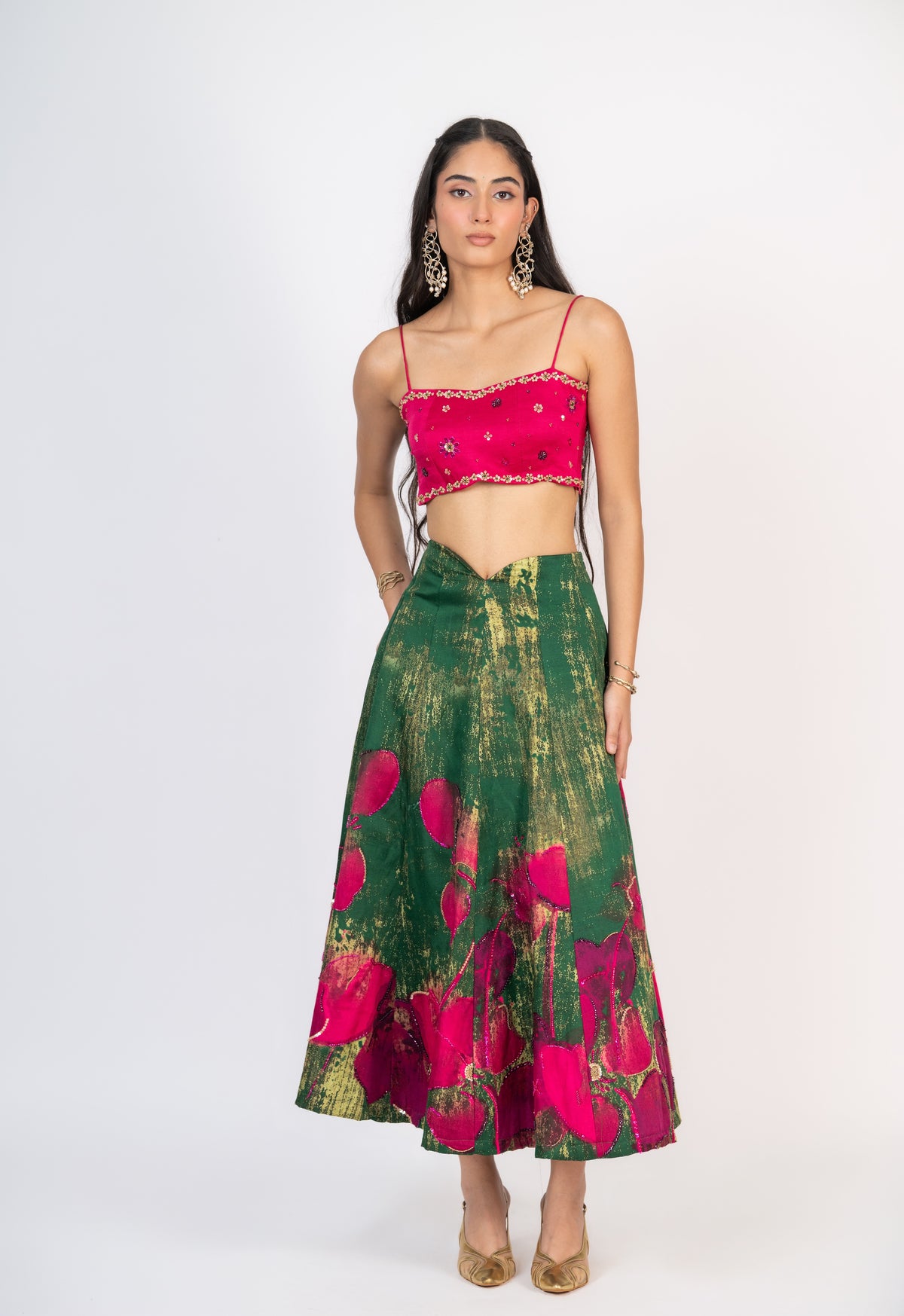 Gulaaboo V Cut Lehenga Set