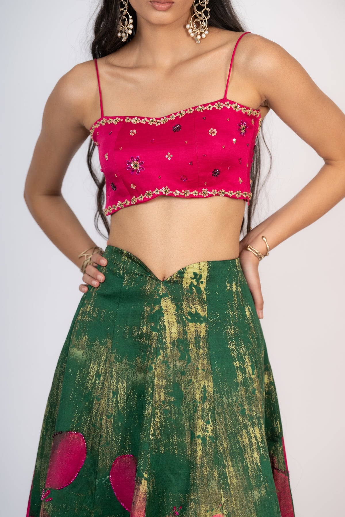 Gulaaboo V Cut Lehenga Set