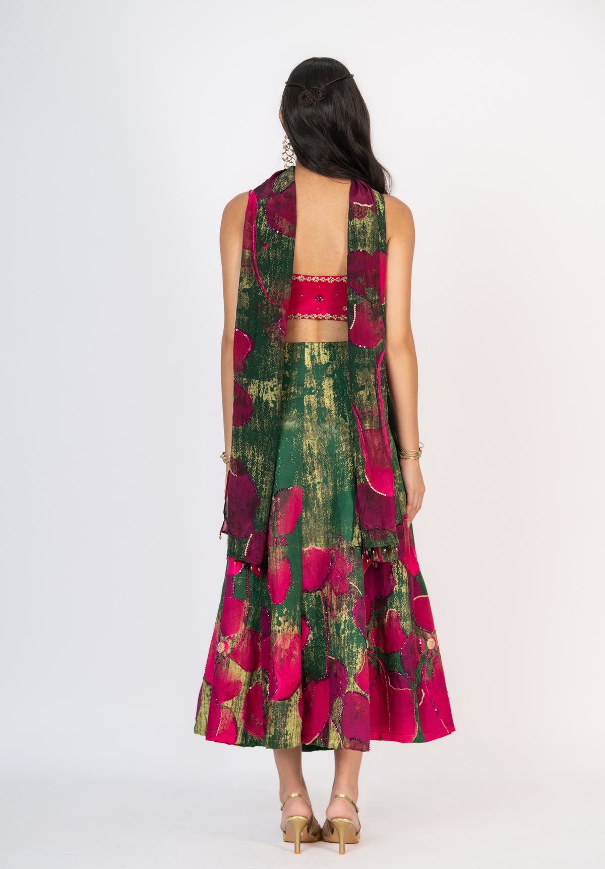 Gulaaboo V Cut Lehenga Set With Dupatta