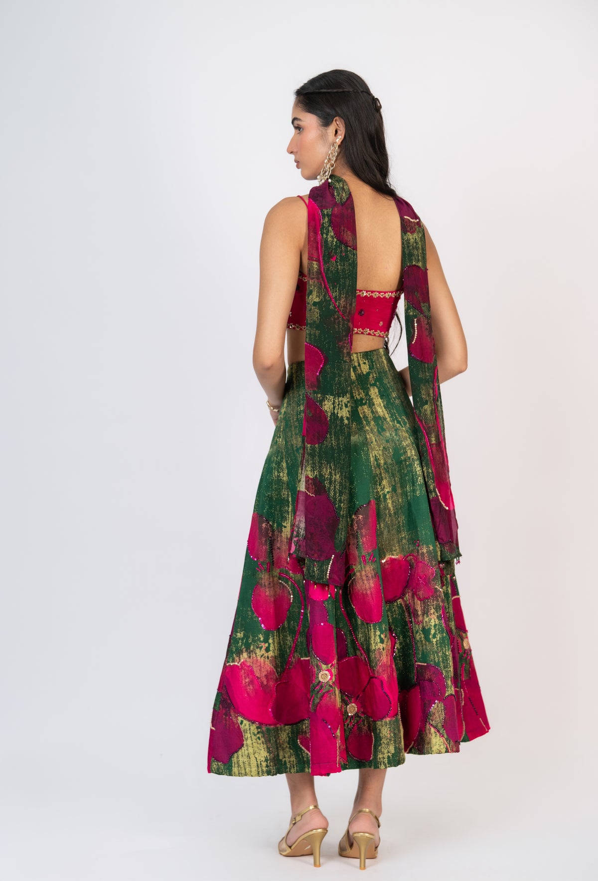 Gulaaboo V Cut Lehenga Set With Dupatta