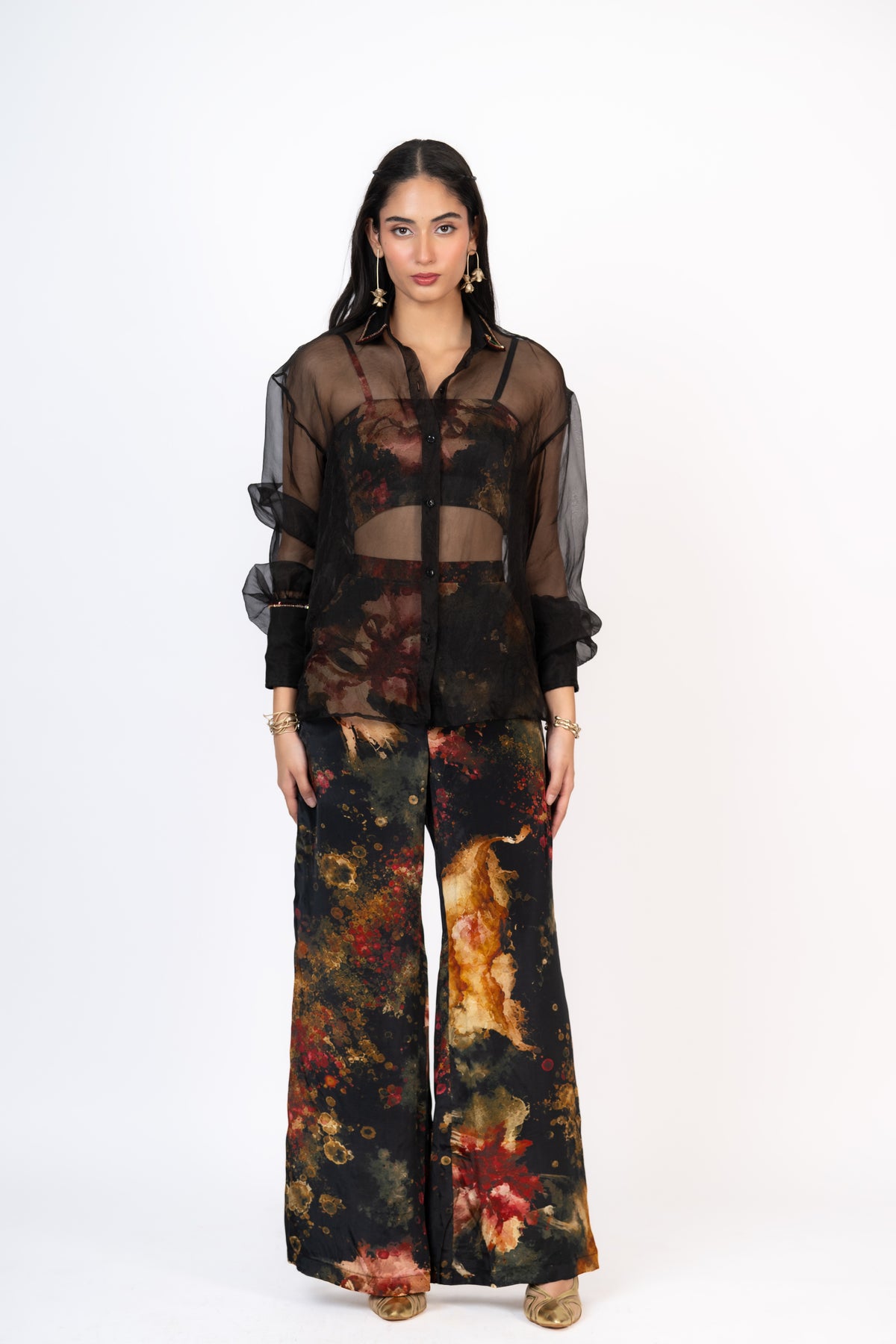 Pataka Organza Shirt Set With Dupatta