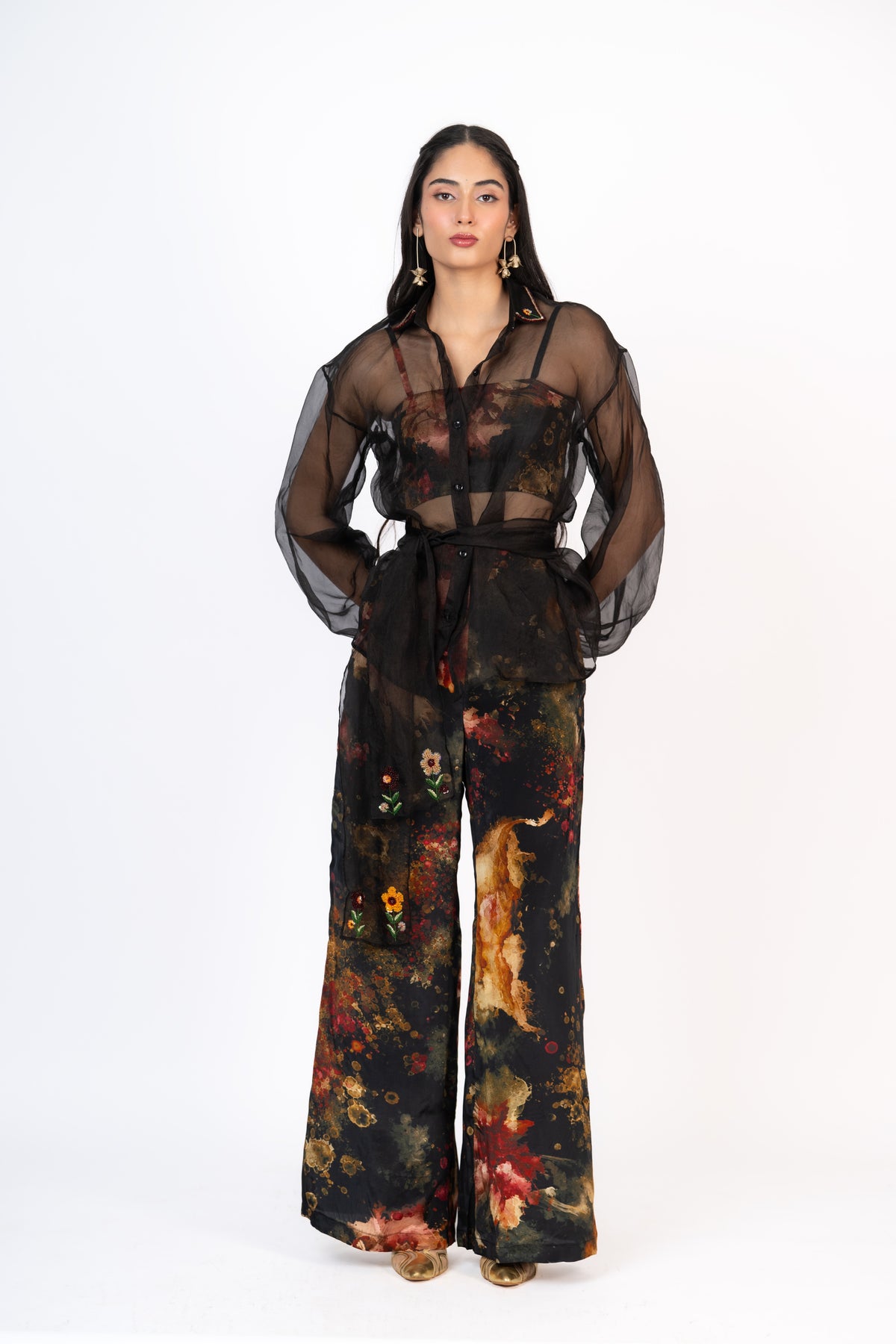 Pataka Organza Shirt Set With Dupatta