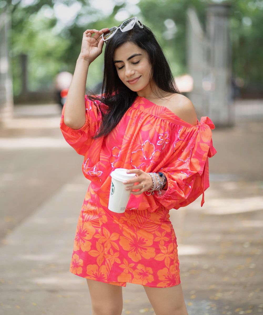 Floral Pop Embroidered Top