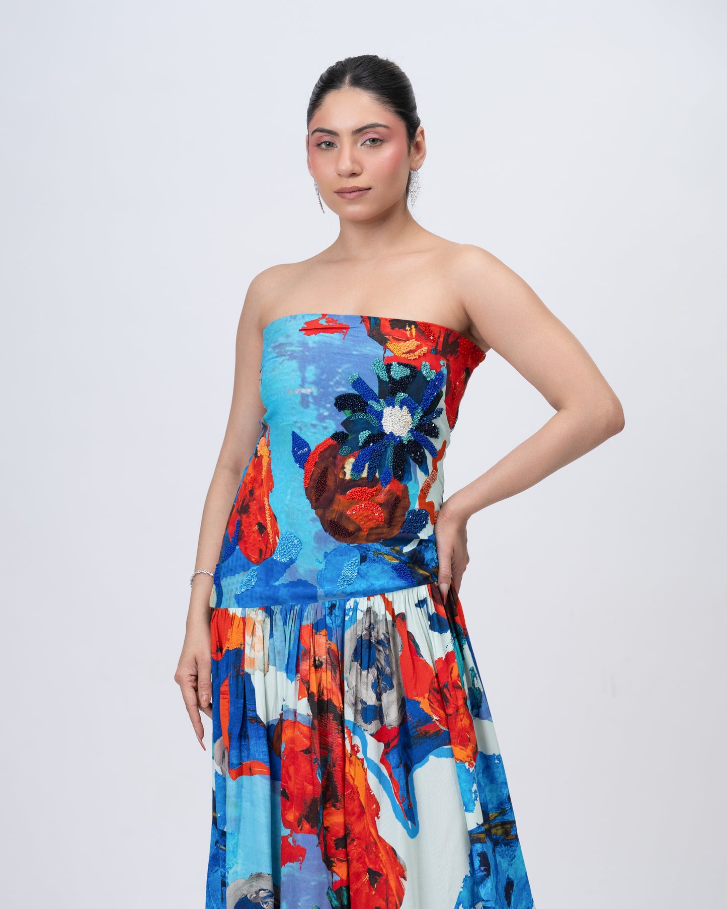 Parade Blanc Drop Waist Maxi Dress