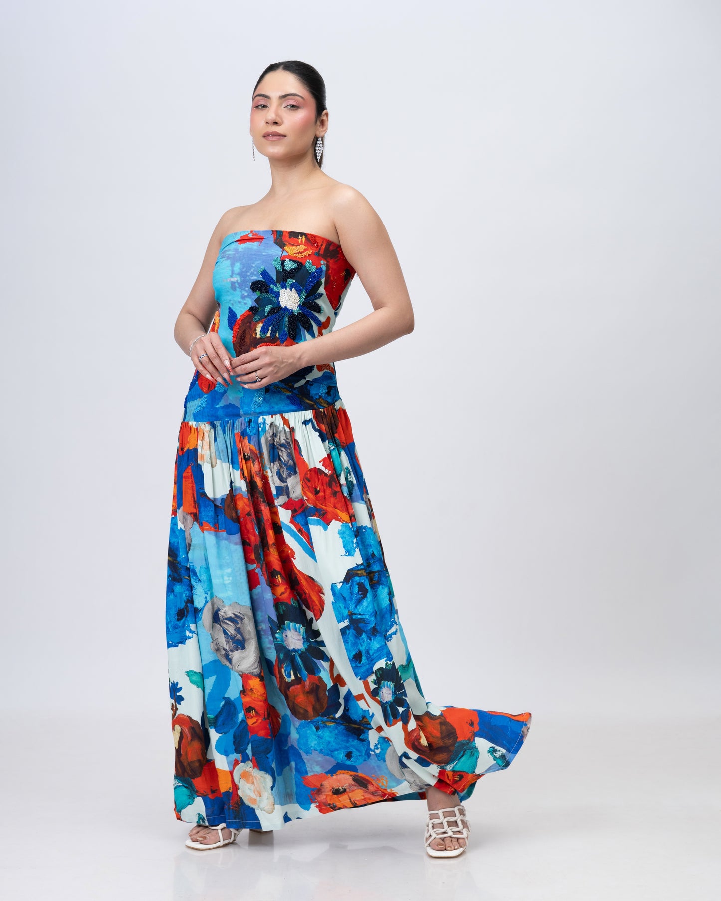 Parade Blanc Drop Waist Maxi Dress