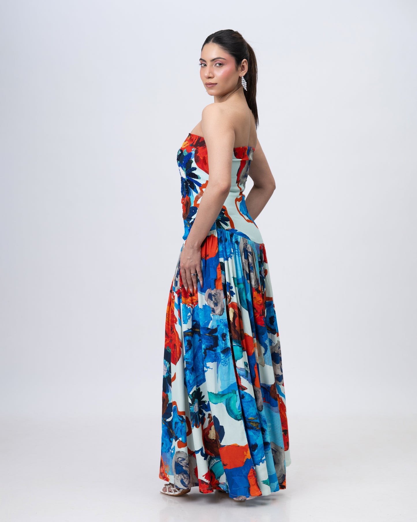 Parade Blanc Drop Waist Maxi Dress